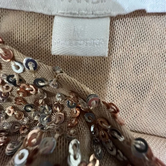 Jonathan Simkhai Sequin Embellished Top in Gold and Silver - Picture 1 of 7